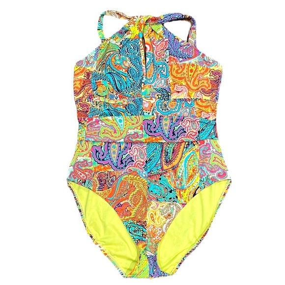 Rod Bleu Beattie Bohemian High Neck Mio Keyhole One Piece - Picture 6 of 14